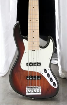 Sadowsky MetroLine 21-Fret Vintage J/J Bass, Swamp Ash Body, Maple Fingerboard, 5-String - Almond Sunburst Transparent Satin