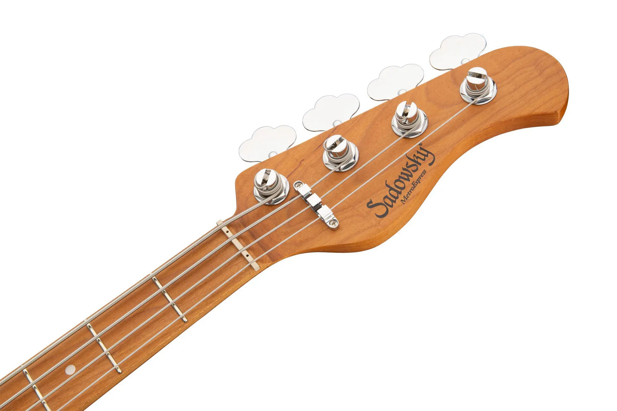 Sadowsky MetroExpress 21-Fret Hybrid P/J Bass, Roasted Maple Fingerboard, 4-String - Solid Champagne Metallic High Polish