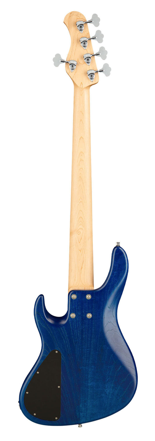 Sadowsky MetroLine 24-Fret Vintage JJ Bass 5 String, Swamp Ash Body, Ocean Blue Transparent Satin
