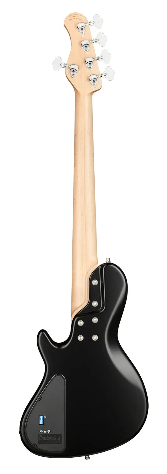 Sadowsky MetroLine 24-Fret Singlecut Vintage Bass-Red Alder Body-5 String-Solid Black Satin