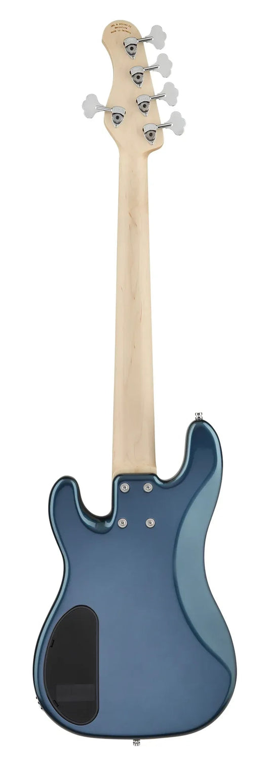 Sadowsky MetroLine 21-Fret Hybrid P/J Bass-Swamp Ash Body-5 String-Solid Dark Lake Placid Blue Metallic High Polish