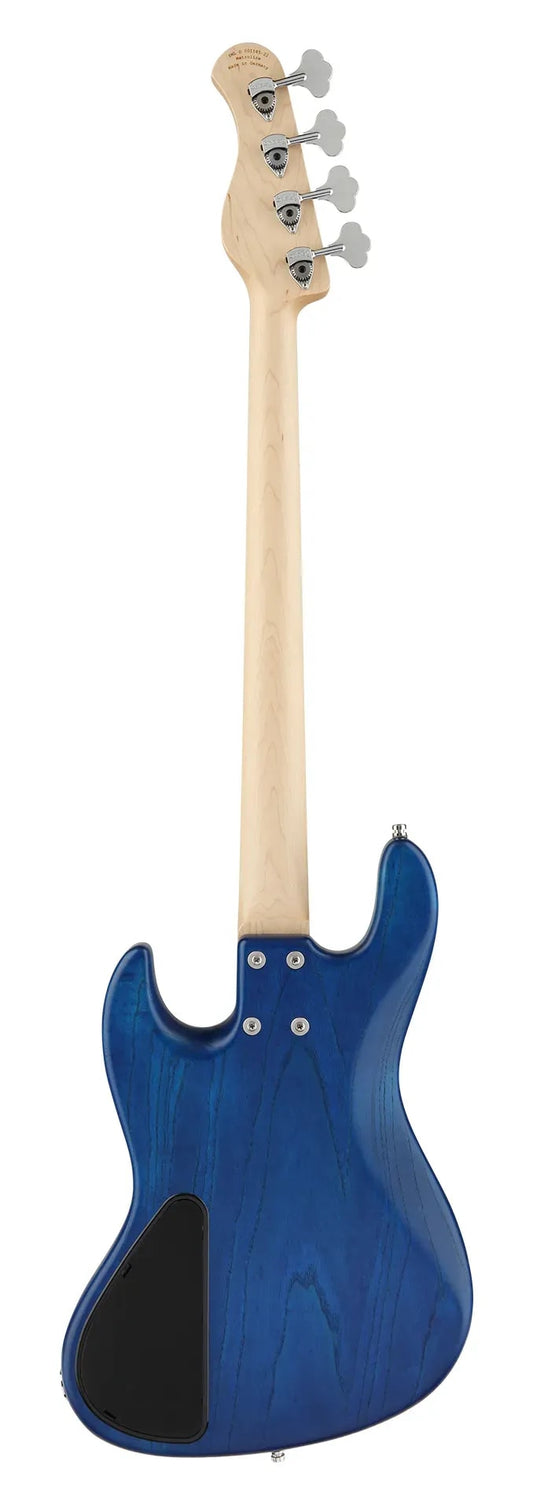 Sadowsky MetroLine 21-Fret Vintage P/J Bass-Swamp Ash Body-4 String-Ocean Blue Transparent Satin