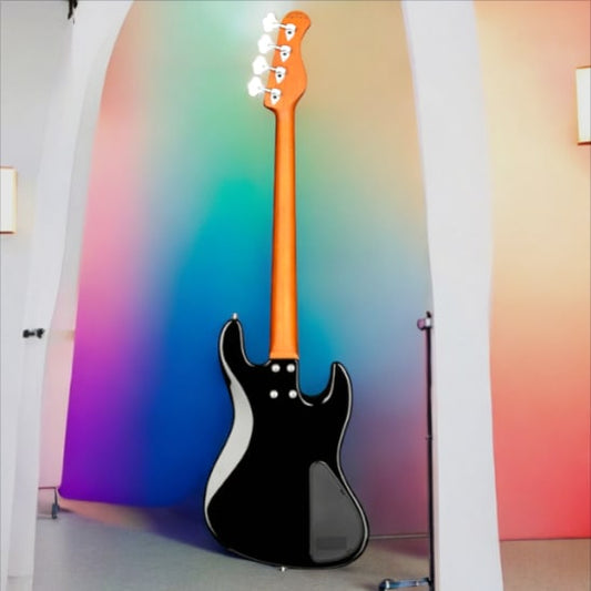Sadowsky MetroExpress 21-Fret Hybrid P/J Bass, Morado Fingerboard, Lefthand, 4-String - Solid Black High Polish