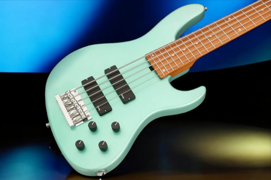 Sadowsky MetroExpress 5-String 24-Fret Modern Bass Roasted Maple Fingerboard 5-String Solid Sage Green Metallic High Polish