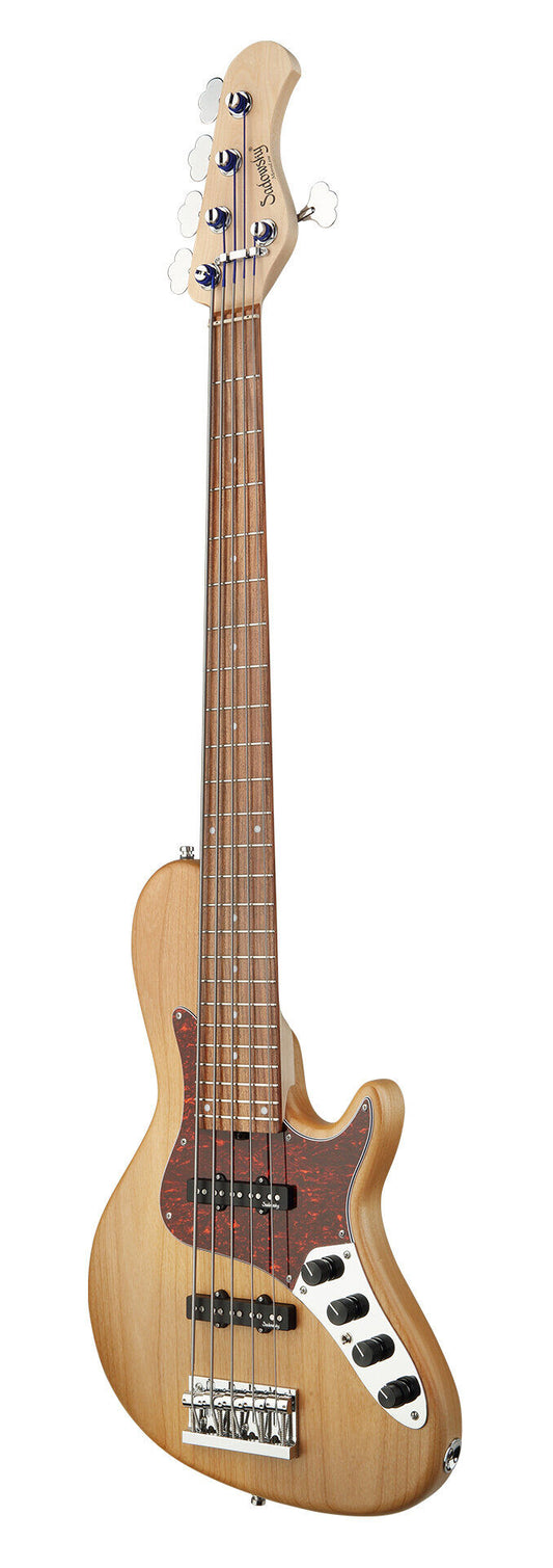 Sadowsky MetroLine 24-Fret Singlecut Vintage Bass 5 String, Red Alder Body, Natural Transparent Satin