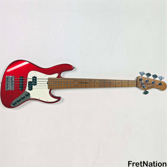 Sadowsky MetroExpress 21 Fret Vintage JJ Bass 5 String Candy Apple Red Metallic High Polish Maple Board