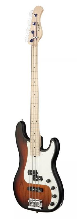 Sadowsky MetroLine 21-Fret Hybrid PJ Bass 4 String, Swamp Ash Body, Almond Sunburst Transparent Satin