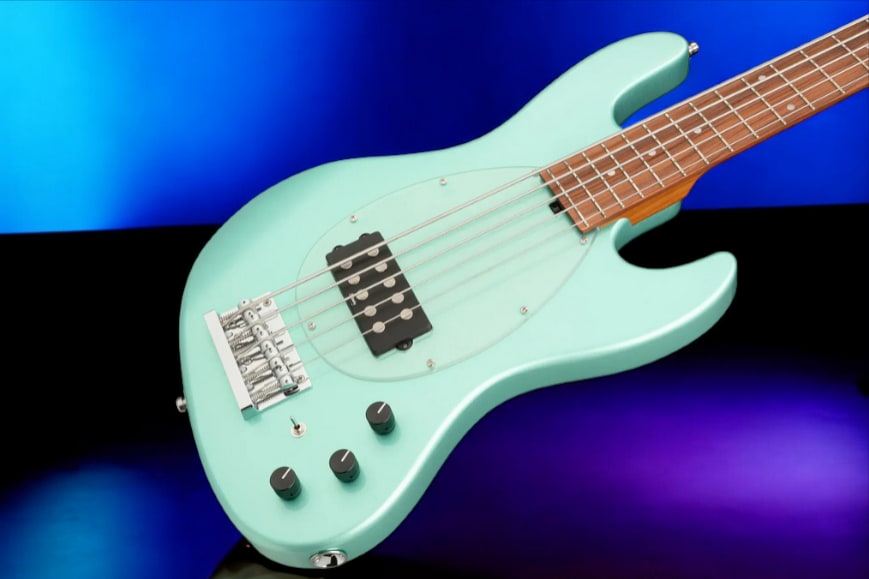 Sadowsky MetroExpress 21-Fret Vintage M Bass Morado Fingerboard 5-String - Solid Sage Green Metallic High Polish