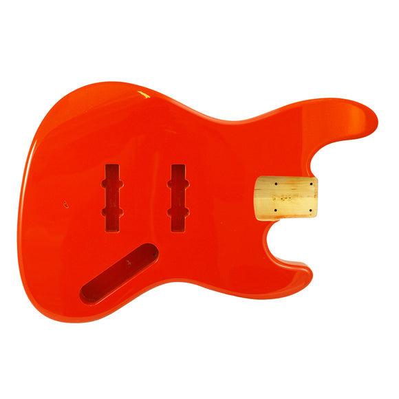 WD Premium Finished Replacement Body For Fender Jazz Bass Fiesta Red Alder