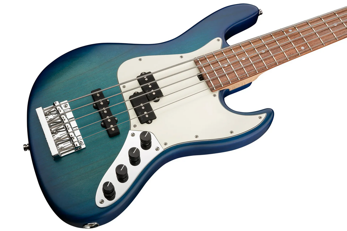 Sadowsky MetroLine 21-Fret Vintage P/J Bass-Red Alder Body-5 String-Bora Blueburst Transparent Satin