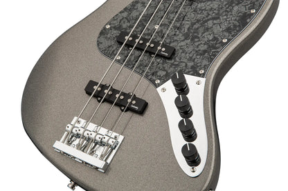 Sadowsky MetroExpress 21-Fret Vintage J/J Bass, Roasted Maple Fingerboard, 4-String - Solid Silver Metallic High Polish