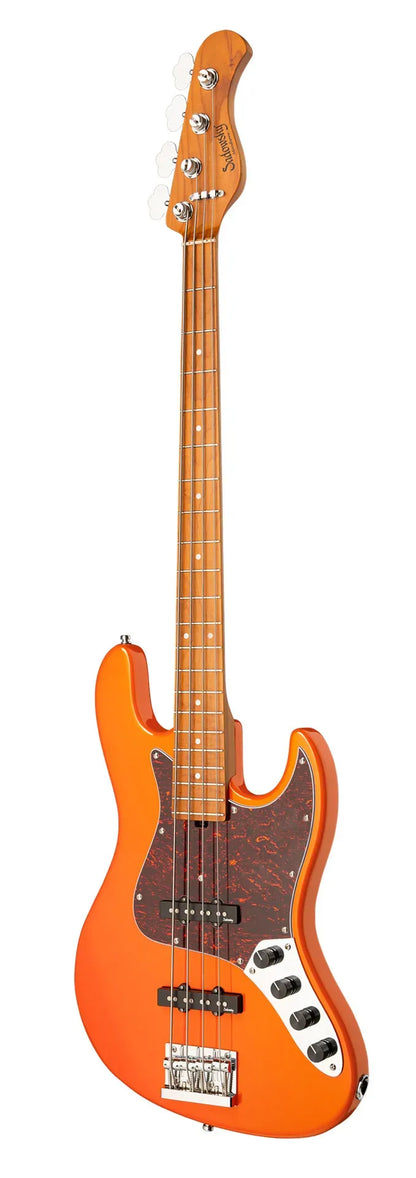 Sadowsky MetroExpress 21-Fret Vintage J/J Bass, Roasted Maple Fingerboard, 4-String - Solid Candy Apple Orange Metallic High Polish