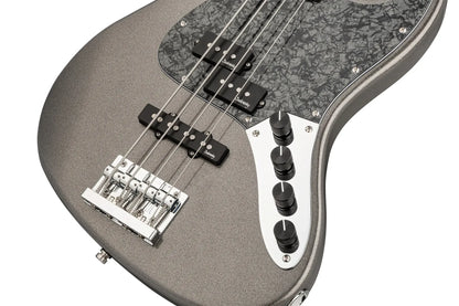 Sadowsky MetroExpress 21-Fret Hybrid P/J Bass, Roasted Maple Fingerboard, 4-String - Solid Silver Metallic High Polish