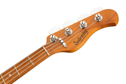 Sadowsky MetroExpress 21-Fret Vintage J/J Bass, Roasted Maple Fingerboard, 4-String - Solid Candy Apple Orange Metallic High Polish