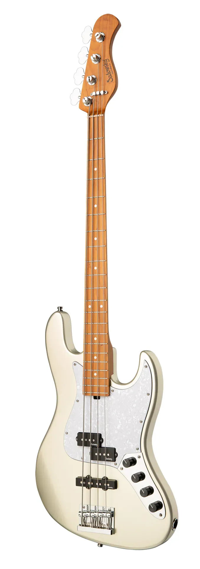 Sadowsky MetroExpress 21-Fret Hybrid P/J Bass, Roasted Maple Fingerboard, 4-String - Solid Champagne Metallic High Polish