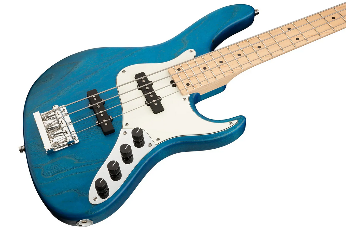 Sadowsky MetroLine 24-Fret Vintage J/J Bass-Swamp Ash Body-4 String-Ocean Blue Transparent Satin