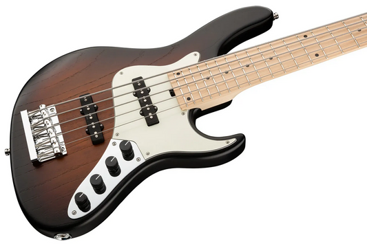 Sadowsky MetroLine 24-Fret Vintage J/J Bass-Swamp Ash Body-5 String-Almond Sunburst Transparent Satin