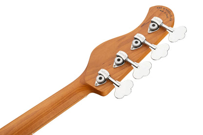 Sadowsky MetroExpress 21-Fret Hybrid P/J Bass, Roasted Maple Fingerboard, 4-String - Solid Silver Metallic High Polish