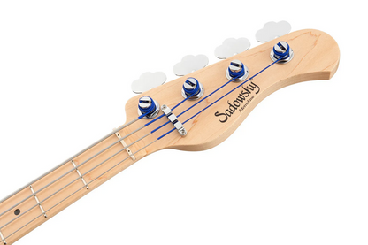 Sadowsky MetroLine 24-Fret Vintage J/J Bass-Swamp Ash Body-4 String-Ocean Blue Transparent Satin