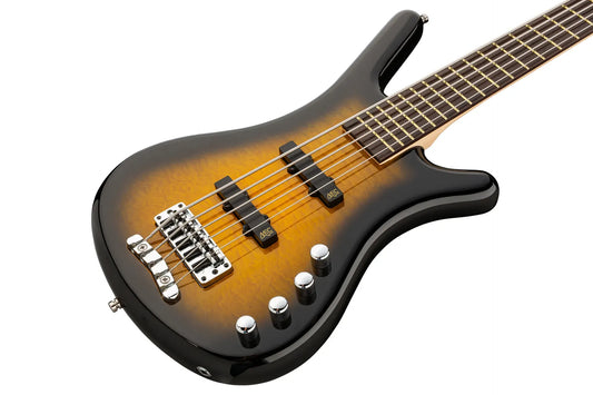Warwick RockBass Corvette Classic, 5-String - Almond Sunburst Transparent High Polish