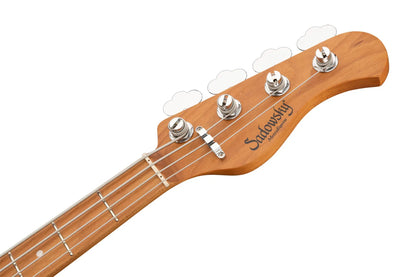 Sadowsky MetroExpress 21-Fret Hybrid P/J Bass, Roasted Maple Fingerboard, 4-String - Solid Silver Metallic High Polish