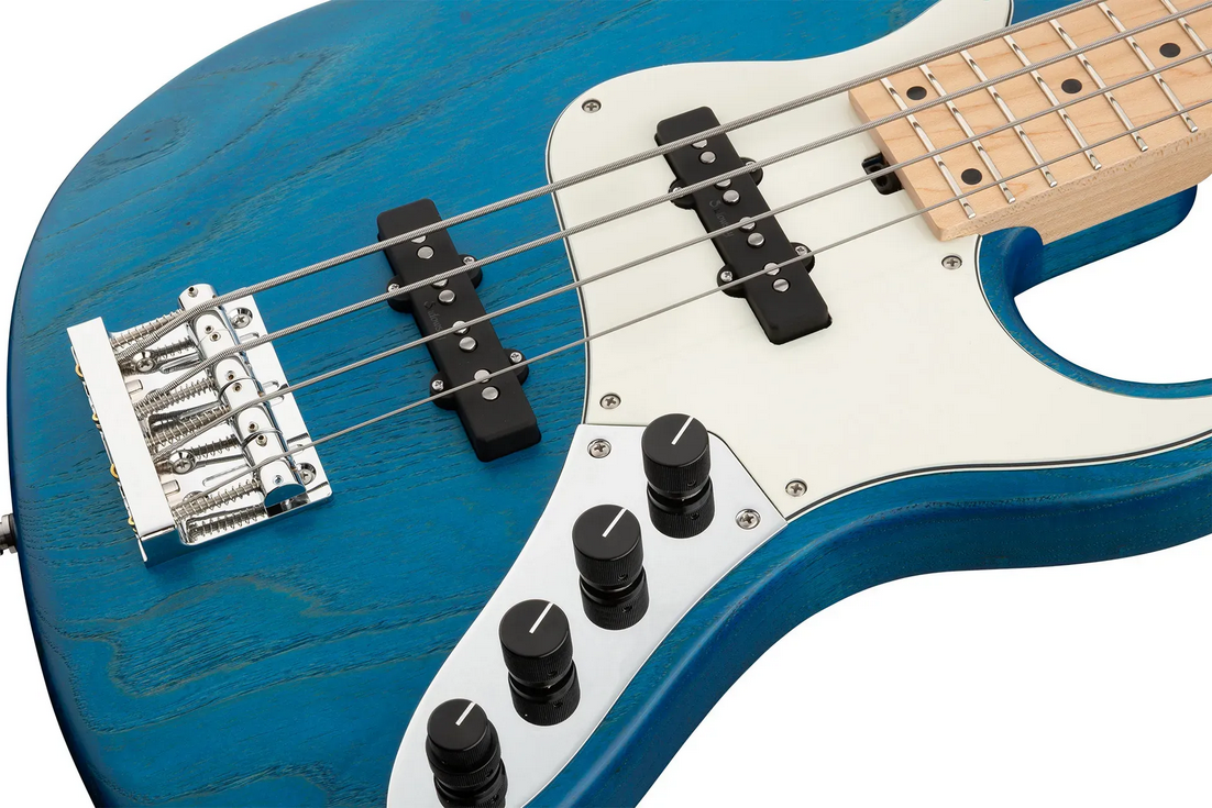 Sadowsky MetroLine 24-Fret Vintage J/J Bass-Swamp Ash Body-4 String-Ocean Blue Transparent Satin