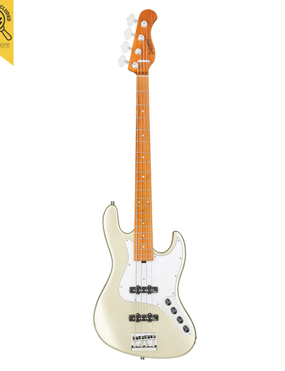 Sadowsky MetroExpress 21-Fret Vintage J/J Bass, Roasted Maple Fingerboard, 4-String - Solid Champagne Metallic High Polish