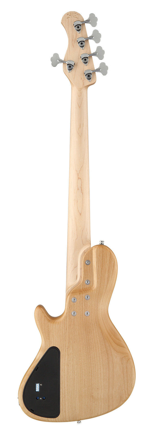 Sadowsky MetroLine 24-Fret Singlecut Soapbar Bass 5 String, Red Alder Body, Natural Transparent Satin