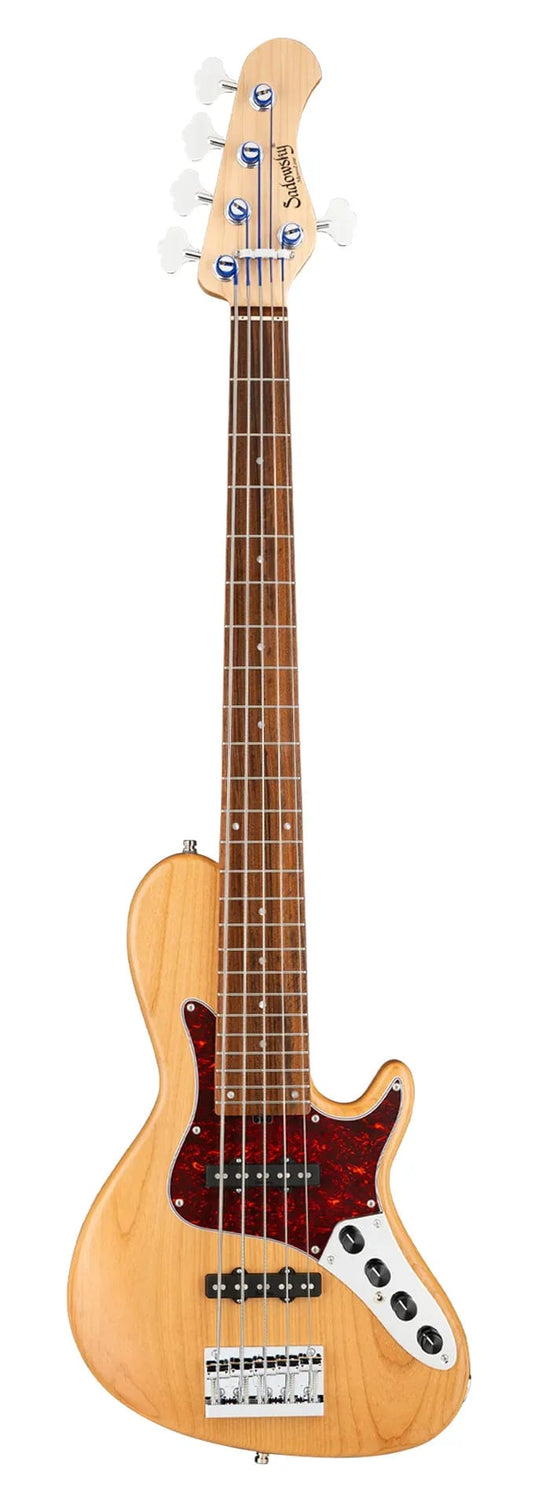 Sadowsky MetroLine 24-Fret Singlecut Vintage Bass-Red Alder Body-5 String-Natural Transparent Satin