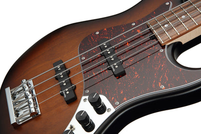 Sadowsky MetroLine 22-Fret Will Lee Bass, Red Alder Body, 4 String, Almond Sunburst Transparent Satin