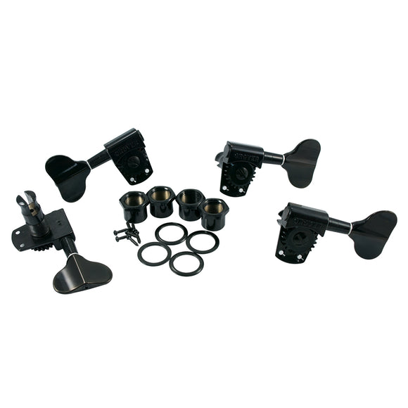 Grover 2 Per Side Titan Electric Bass Machines Black Chrome