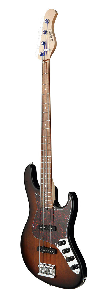 Sadowsky MetroLine 22-Fret Will Lee Bass, Red Alder Body, 4 String, Almond Sunburst Transparent Satin