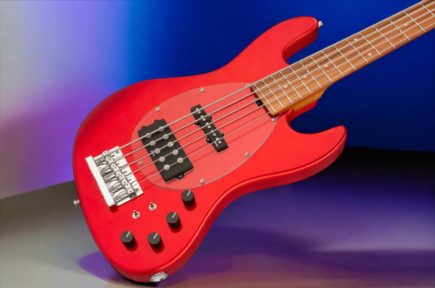 Sadowsky MetroExpress 21-Fret Vintage M/J Bass, Morado Fingerboard, 5-String - Solid Candy Apple Red Metallic High Polish