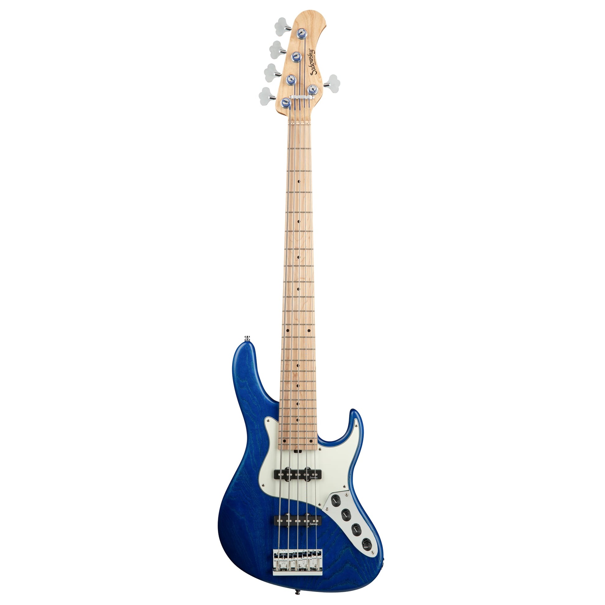 Sadowsky MetroLine 24-Fret Vintage JJ Bass 5 String, Swamp Ash Body, Ocean Blue Transparent Satin
