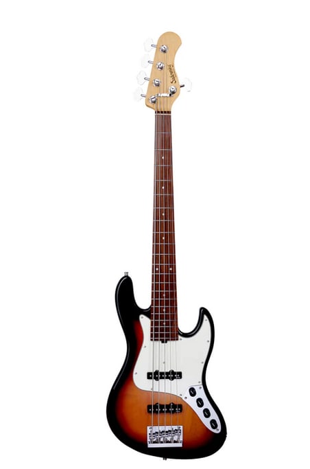 Sadowsky MetroExpress 21 Fret Vintage JJ Bass 5 String Tobacco Sunburst Transparent High Polish Morado Board