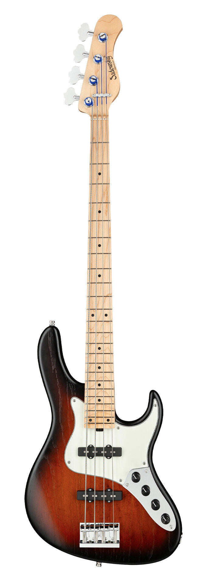 Sadowsky MetroLine 24-Fret Vintage JJ Bass 4 String, Swamp Ash Body, Almond Sunburst Transparent Satin