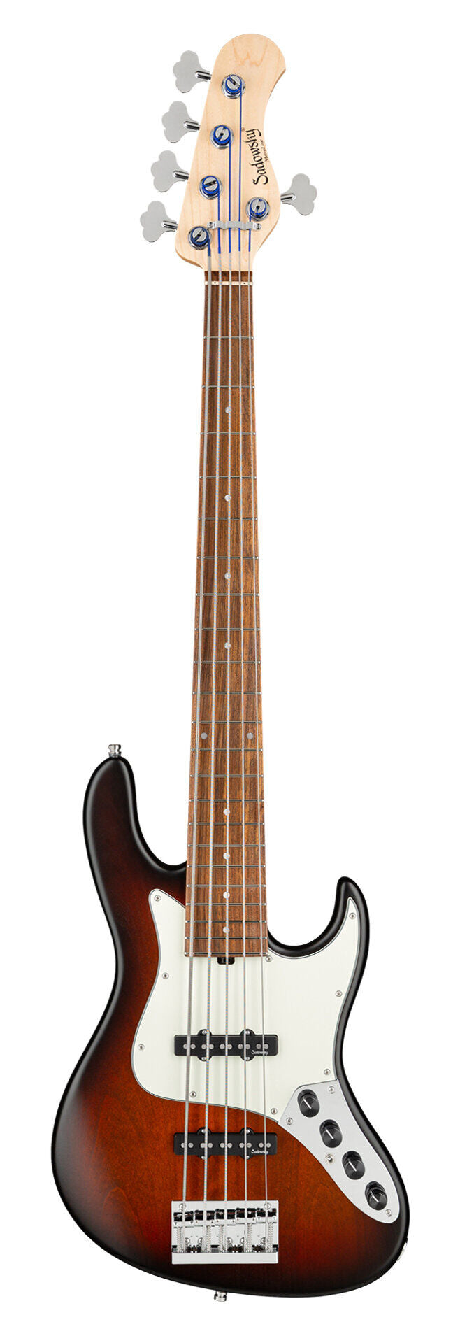 Sadowsky MetroLine 22-Fret Will Lee Bass, Red Alder Body, 5 String, Almond Sunburst Transparent Satin