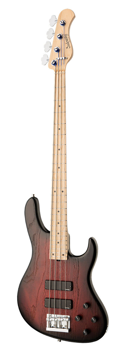 Sadowsky MetroLine 24-Fret Modern 4 String, Swamp Ash Body, Burgundy Burst Transparent Satin