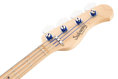 Sadowsky MetroLine 24-Fret Vintage JJ Bass 4 String, Swamp Ash Body, Almond Sunburst Transparent Satin