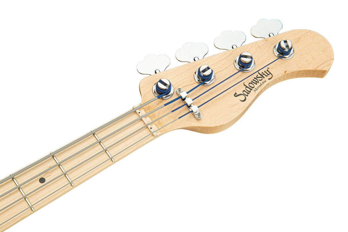 Sadowsky MetroLine 24-Fret Modern 4 String, Swamp Ash Body, Ocean Blue Transparent Satin