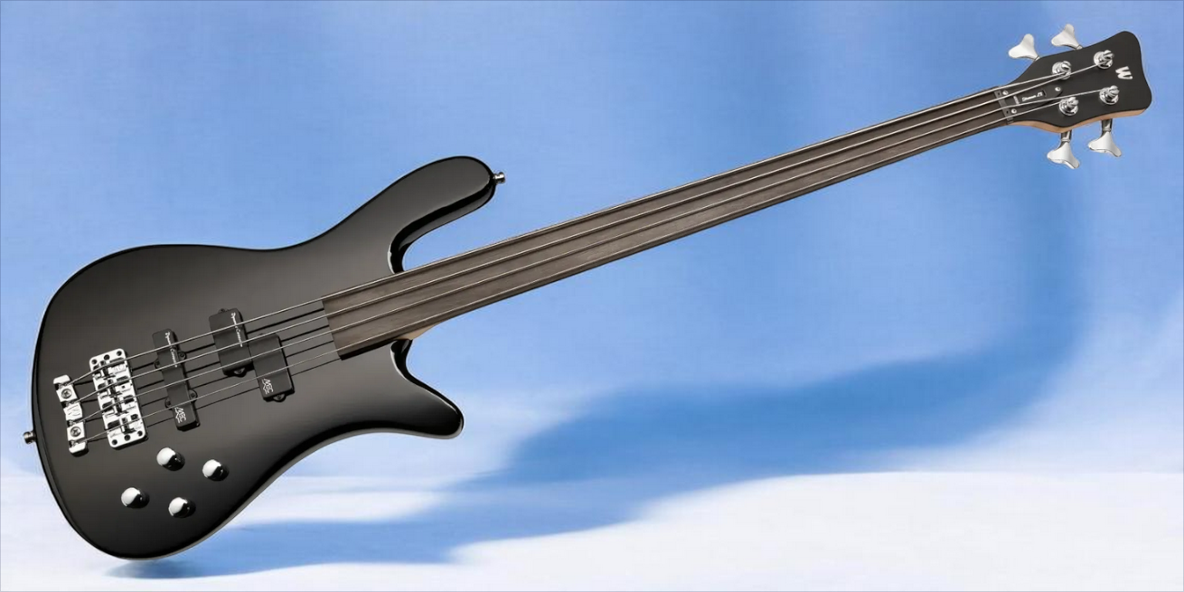 Warwick RockBass Streamer LX 4-String Solid Black High Polish Fretless