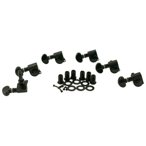 Grover 6 In Line Left Hand Mid-Size Rotomatics Black Chrome