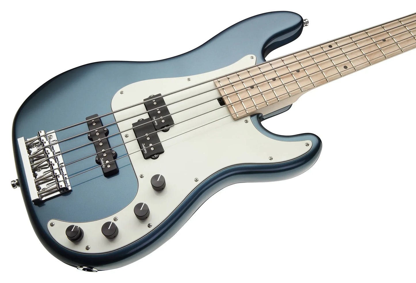 Sadowsky MetroLine 21-Fret Hybrid P/J Bass-Swamp Ash Body-5 String-Solid Dark Lake Placid Blue Metallic High Polish