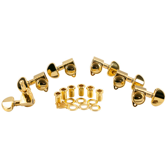 Grover 3 Per Side Roto-Grip Locking Rotomatics, Gold