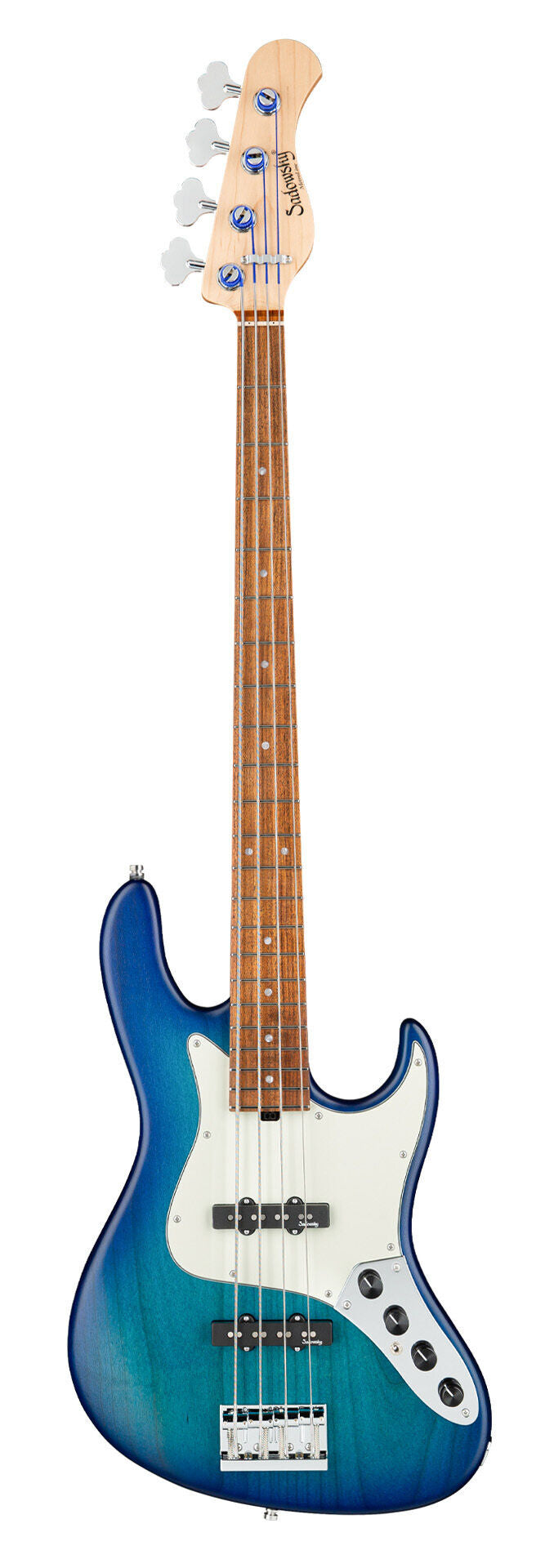 Sadowsky MetroLine 22-Fret Will Lee Bass, Red Alder Body, 4 String, Bora Blueburst Transparent Satin