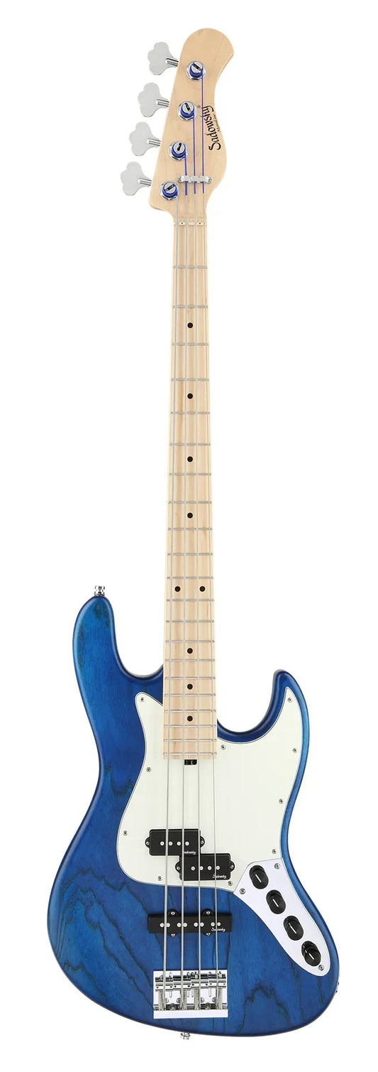 Sadowsky MetroLine 21-Fret Vintage P/J Bass-Swamp Ash Body-4 String-Ocean Blue Transparent Satin