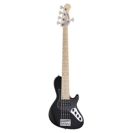 Sadowsky MetroLine 24-Fret Singlecut Vintage Bass 5 String, Swamp Ash Body, Solid Black Satin