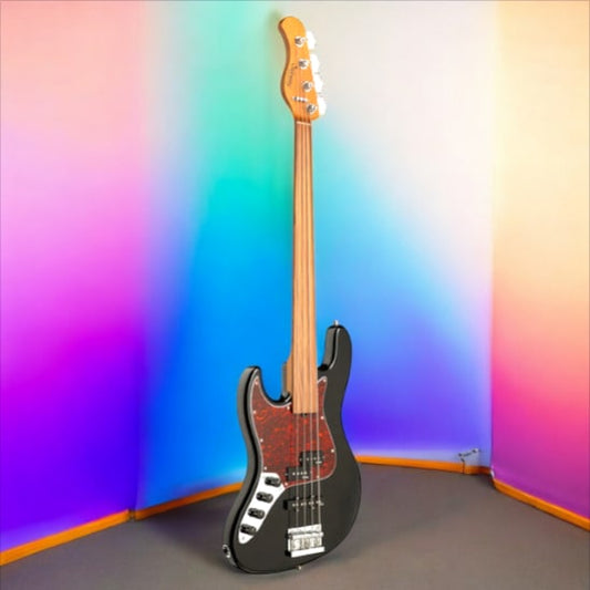 Sadowsky MetroExpress 21-Fret Hybrid P/J Bass, Morado Fingerboard, 4-String, Fretless, Lefthand - Solid Black High Polish
