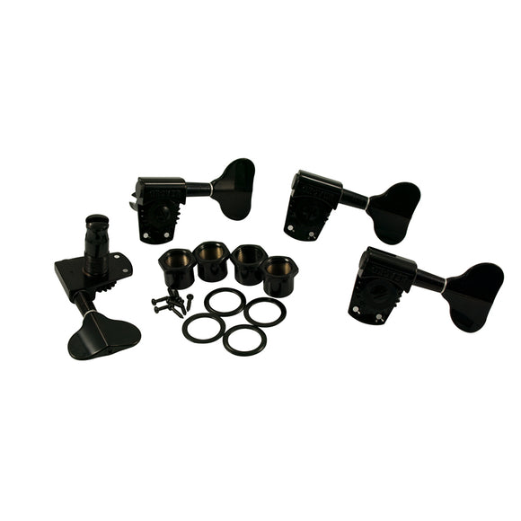 Grover 4 In Line Titan Electric Bass Machines Black Chrome