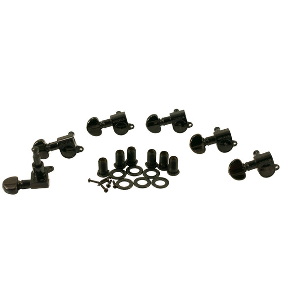 Grover 6 In Line Left Hand Mini Rotomatics Black Chrome